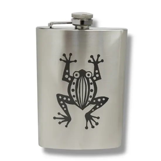8oz Frog Stainless Steel Flask {1}