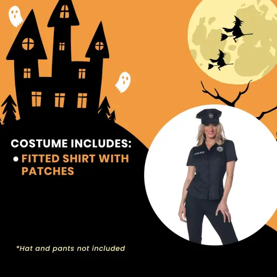 Police Adult Costume Fitted Shirt {5}