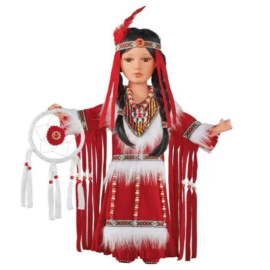 Collections Etc Ajei Native American Collectible Porcelain Doll, 16"H {2}