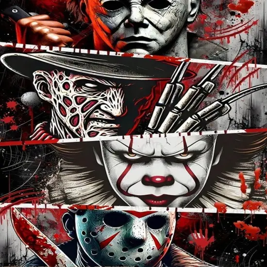 DIY Halloween Diamond Art Kits, 5D Horror Diamond Painting - 11.8x15.8in {1}