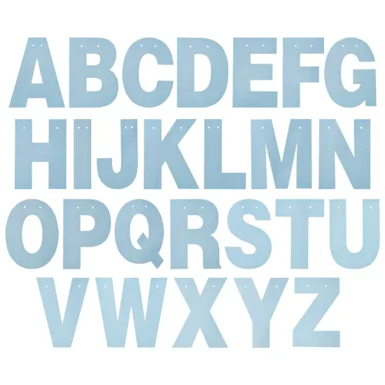 126 Pack Blue Glitter Letters, Custom Banner Kit with Letters A-Z, Numbers 0-9, Hearts, Stars, and 3 Strings {4}