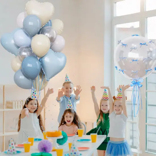 Light Baby Dusty Blue Cream Balloon 18 in {2}
