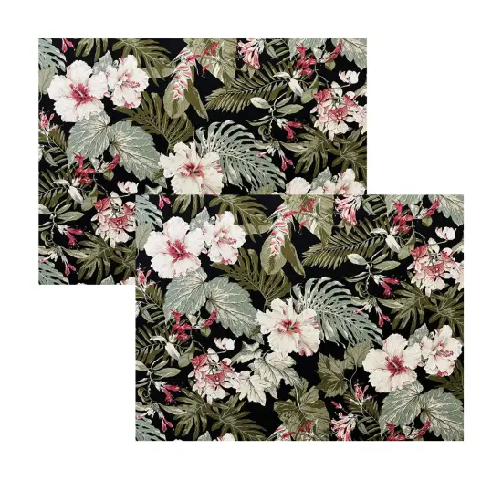 1 Yard Vintage Tropical Garden Upholstery Cotton Fabric 56-58 Inches Wide {2}