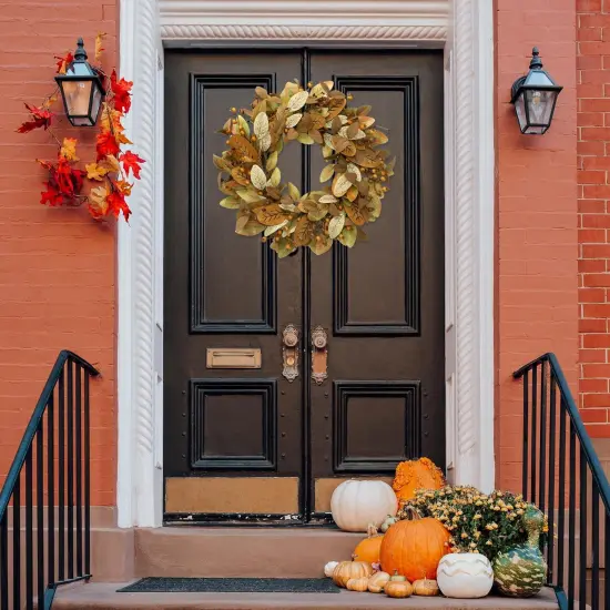 19&rsquo;&rsquo; Artificial Autumn Fall Wreath {2}