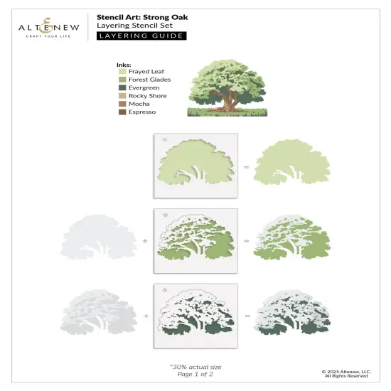 Stencil Art: Strong Oak Layering Stencil Set (6 in 1) {3}