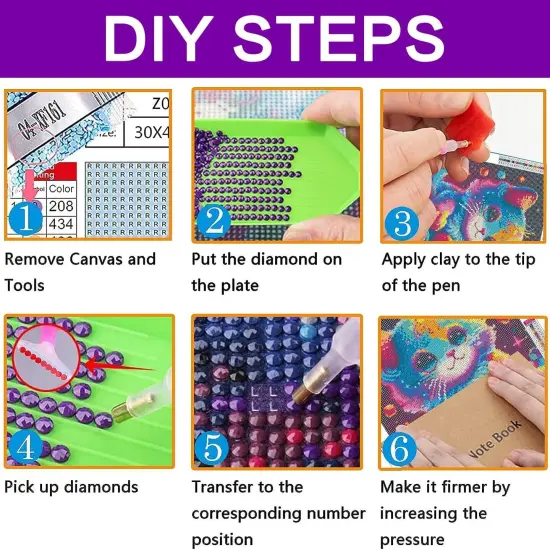 Halloween Diamond Painting Kits, 5D DIY Horror Full Round Diamonds Craft Kit-12" x 16" {4}