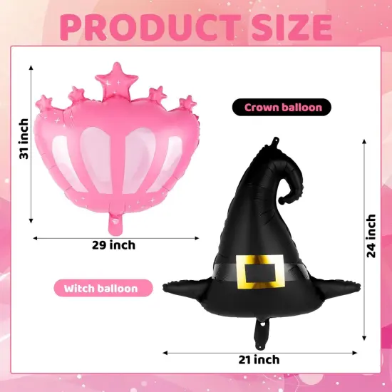 14 Pcs Halloween Witch Hat Balloons {2}