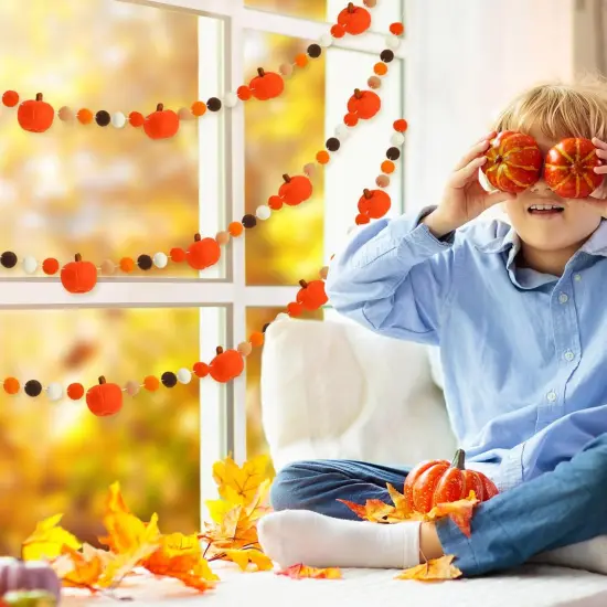 Fall Thanksgiving Felt Garland (	Colorful ) {4}