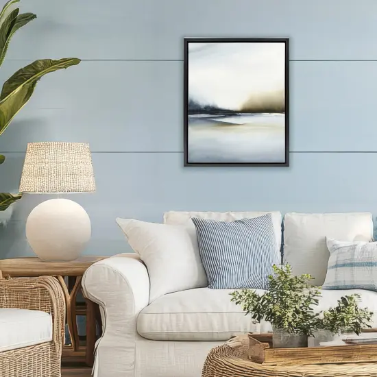 Stupell Industries Misty Seaside Serenity Floating Frame, design by 1x {2}