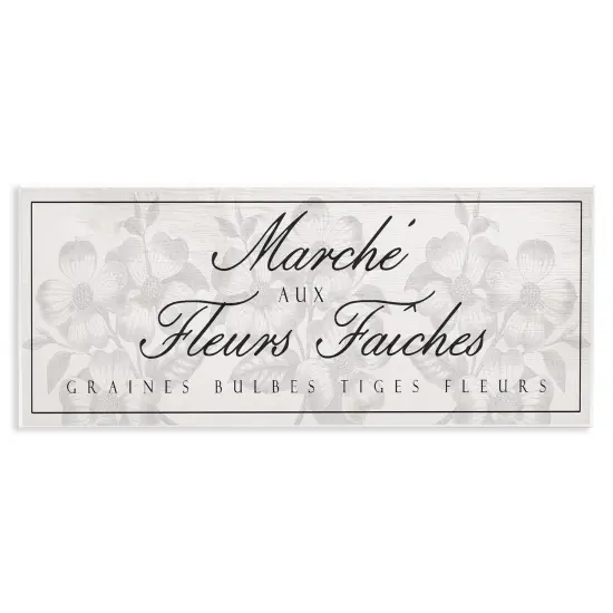 Stupell Industries Vintage French Flower Market Wall Plaque, design by Lil' Rue {1}