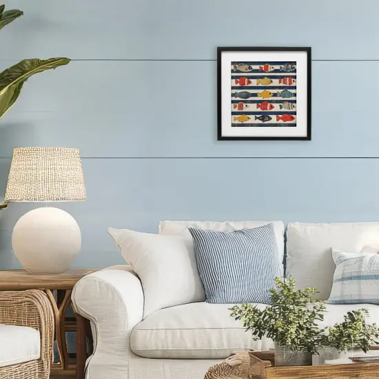 Stupell Industries Nautical Fish Assortment Framed Print Under Glass, design by Sara Culpepper {2}