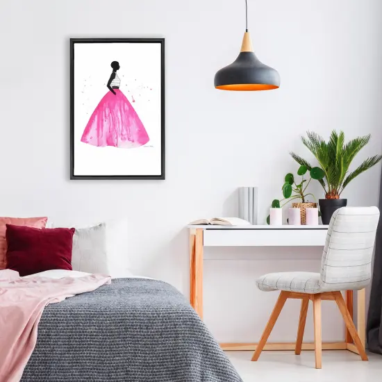 Stupell Industries Pink Ballgown Skirt Floating Frame, design by Simone Elum {2}
