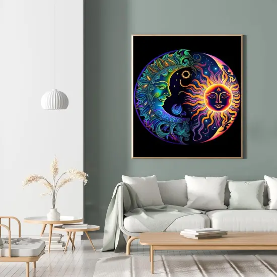 Moon Paint by Number for Adults-Paint by Numbers for Adults Beginner,Sun Paint by Numbers for Gift Home Wall Decor(16x20 inch) {2}