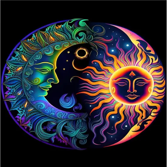 Moon Paint by Number for Adults-Paint by Numbers for Adults Beginner,Sun Paint by Numbers for Gift Home Wall Decor(16x20 inch) {1}