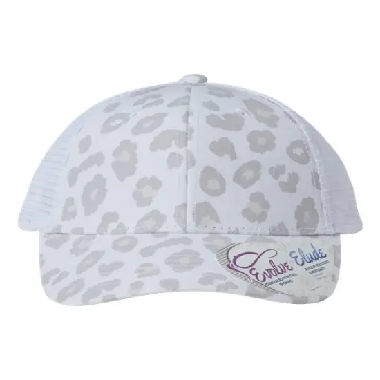 Infinity Her&reg; Women's Modern Trucker Cap Snow Leopard/ White {1}