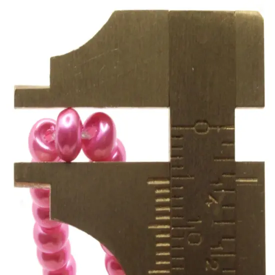 120 5mm Pink Glass Pearl Rondelle Beads {6}