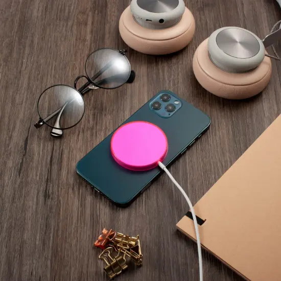 For Apple iPhone 12 & Pro Max Magsafe, 2 Pack Charger Accessories Cover Skin, Clear and Pink {7}