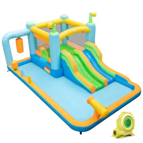Inflatable Water Slide for Kids Aged 3-10 Years with 735W Blower {1}