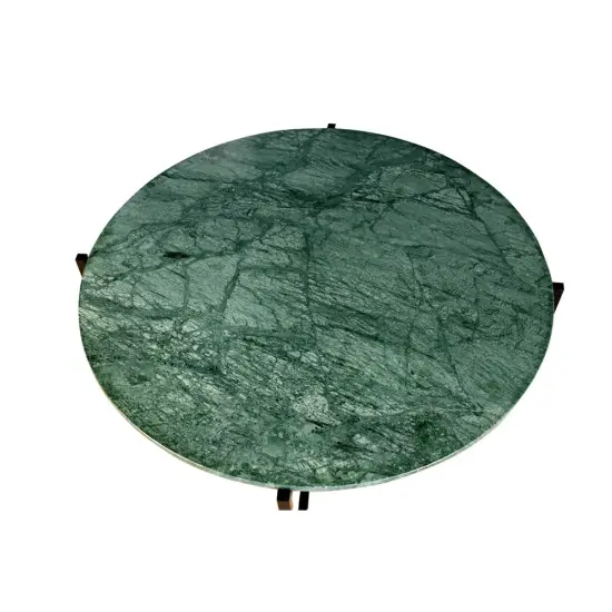 Green Marble Nesting Table with Grey Metal Frame (17" Height) | Elegant & Modern Side Table | Sturdy & Space-Saving Design | Perfect for Living Room, Bedroom, Office & Home D&eacute;cor {3}
