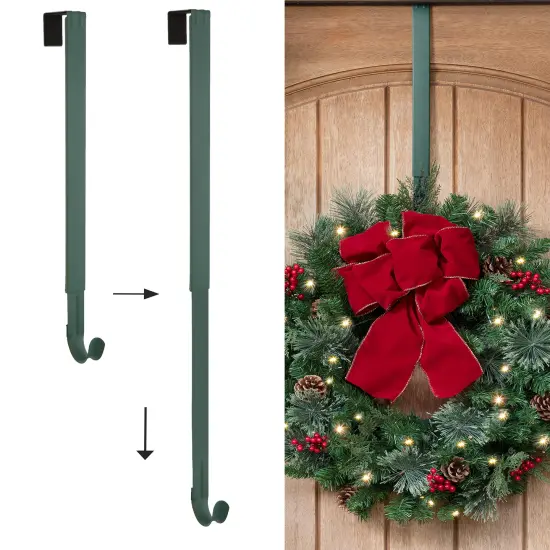 Haute Decor Adjustable Length Wreath Hanger - 20 Lb. Capacity Green {3}