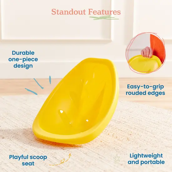 Leaf Floor Seat, Rocker Chair, 6-Piece Yellow {4}