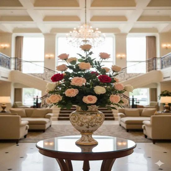 12PC 27&rdquo; Real Touch Candle White Rose &ndash; 4&rdquo; Diameter Artificial Flower {6}