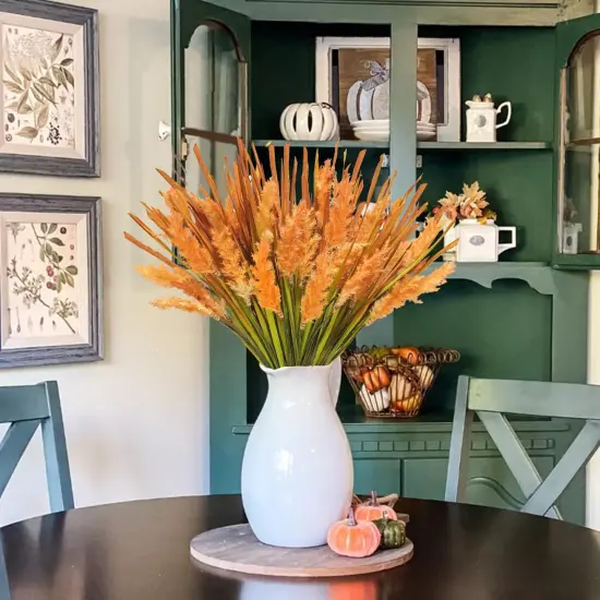 5Pcs Artificial Fall Floral Stems - Red Tail Grass {4}