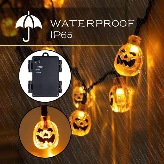 4 Packs Halloween Pumpkin - Jack-O-Lantern Pumpkin Lights {3}