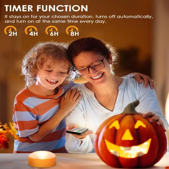 2-Pack Halloween LED Pumpkin Lights with Remote and Timer {3}