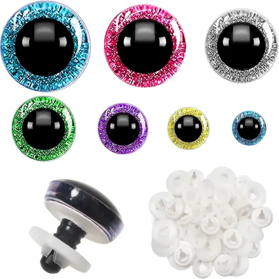 52pcs Glitter Safety Eyes - 12mm to 30mm {1}