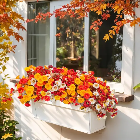 Fake Petunias Plants Fall Flowers - Deep Autumn {2}