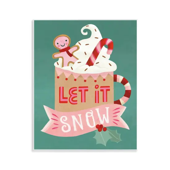 Stupell Industries Let It Snow Winter Cocoa Wall Plaque By Laura Watson {1}