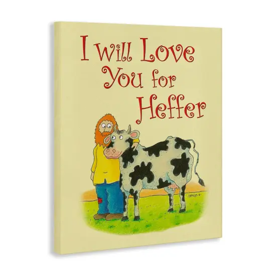 Stupell Industries Love You For Heffer Canvas Design by Roger Straub {3}