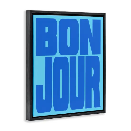 Stupell Industries Bonjour Blue Tones Floating Frame Design by House of Lulu {3}