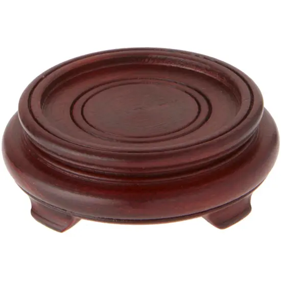 Bard's Dark Wood Decorative Base, 1.25" H x 3.5" W x 3.5" D (2.5" Display Diameter) {1}