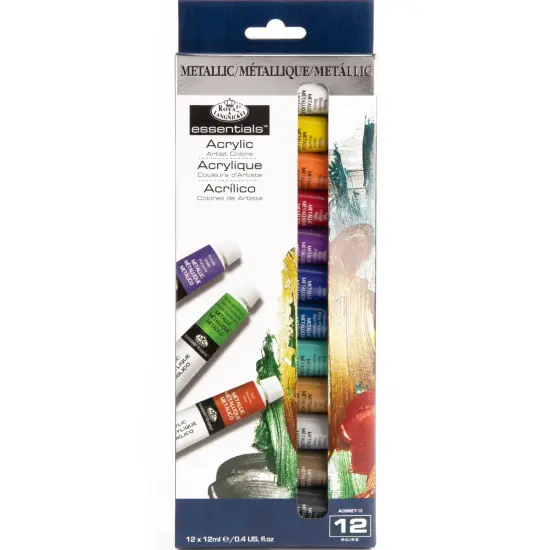 ACRMET-12 | Essentials™ 12pc Metallic Acrylic Paint Pack {1}