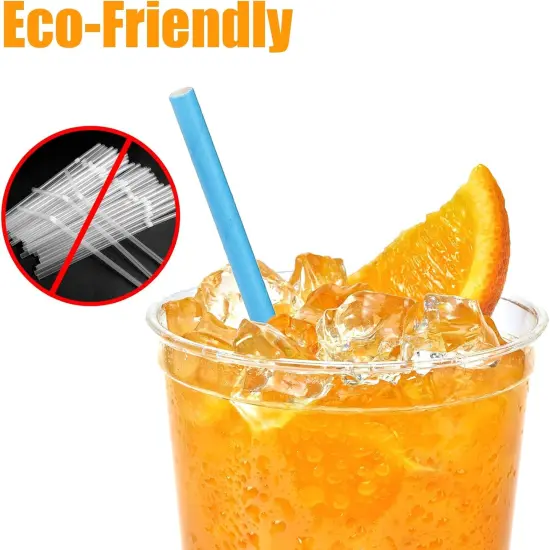 800 PCS Paper Drinking Straws, Disposable Paper Straws for Mixed Drinks, Party Supplies, Restaurant, Food Service, Birthday, Wedding, Baby Shower, Christmas, Holiday, Gift, Assorted Colors {4}
