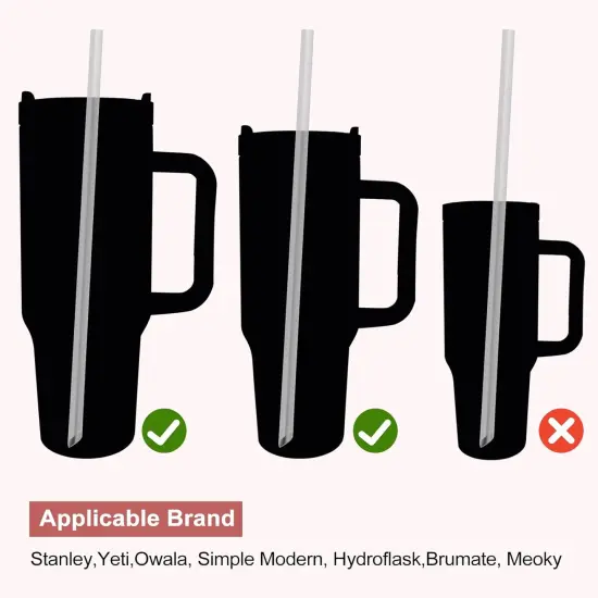 50PCS Disposable Straws for 40 OZ Tumbler, Extra Long Straws Disposable for Stanley Cup 30 Oz 40 Oz Tumbler, Individually Wrapped {2}