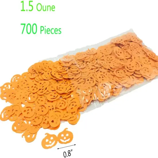 Thanksgiving Day Happy Fall Confetti Party Tableware Table Scatter Sprinkles Orange Pumpkin Spooky Party Decorations or DIY(Pumpkin) {3}