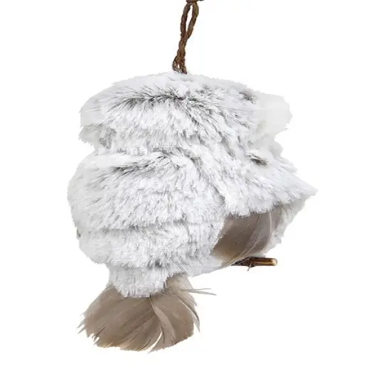 Brown and White Owl Ornament - Ears In {2}