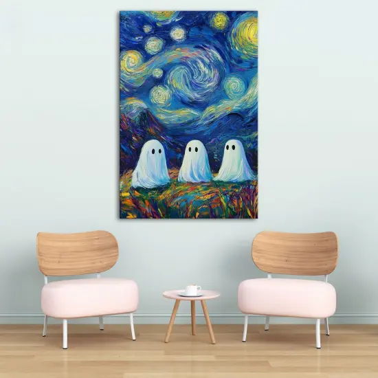 Three Friendly Ghosts Canvas Print {3}