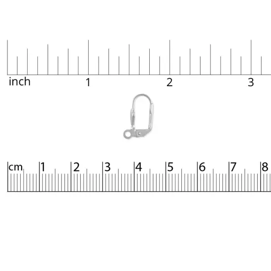 JewelrySupply Lever Back with Shell & Loop Silver Plated (10-Pcs) {2}