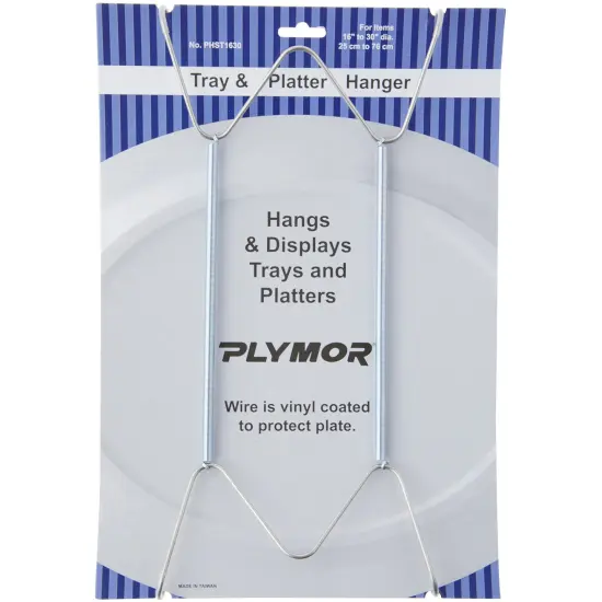 Plymor Stainless Steel Wall Mountable Tray and Platter Hanger, 14.25" H x 6.5" W x 0.875" D (For Trays or Platters 16" - 30") {1}