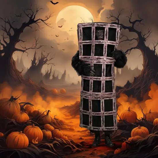 Gorilla Ape In Cage Costume Adult {5}