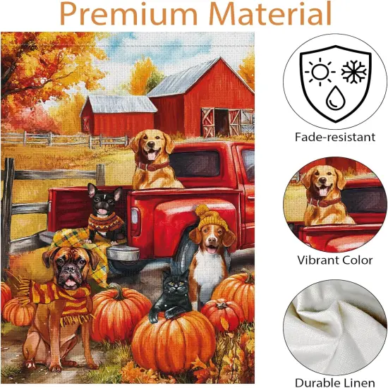 Dog Fall Garden Yard Flag 12x18 Inch(Multicolor) {3}