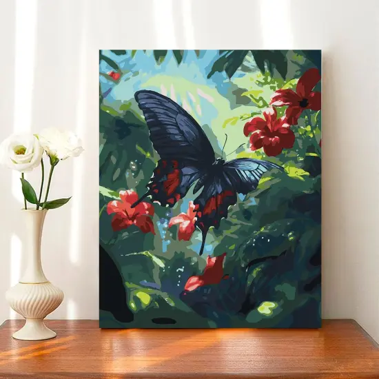 Paint by Numbers Kit for Adults, Butterfly Paint by Numbers Kit for Adults, DIY Paint by Numbers Kit with Brushes and Acrylic Paints,16x20 Inch Canvas for Home Wall Decor and Gift {2}