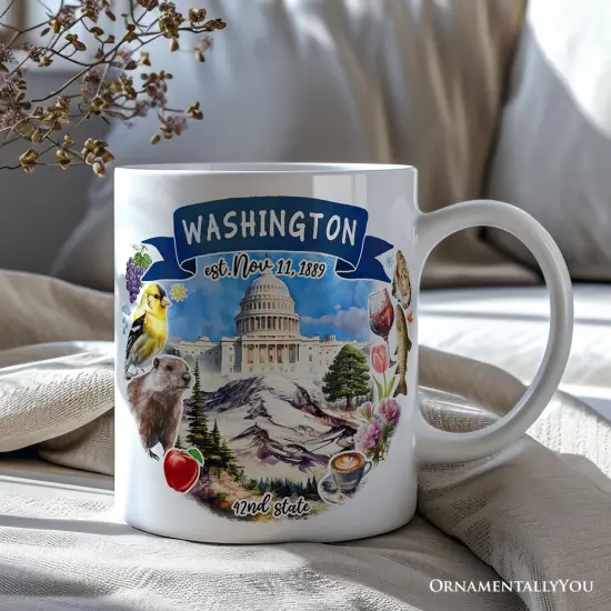 Artistic Washington State Themes and Landmarks Mug {2}