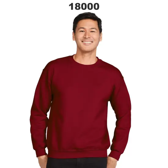 Gildan&reg; Crewneck Long Sleeve Sweatshirt Cardinal red {3}