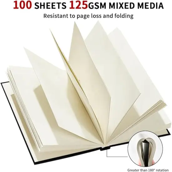 4 x 6 inches 125 GSM (100 Sheets/200 Pages) Sketchbook for Drawing {4}