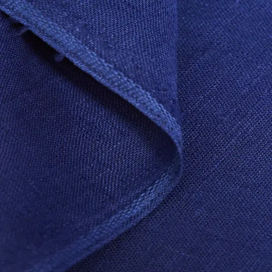 1 Yard Pure Linen Fabric Royal Blue Midweight Solid 7.5 Oz 58 Inches Wide {2}